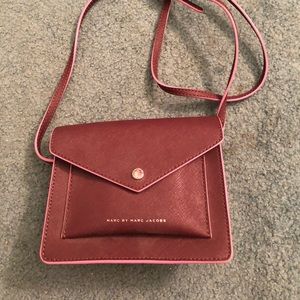 Marc by Marc Jacobs small maroon and pink purse